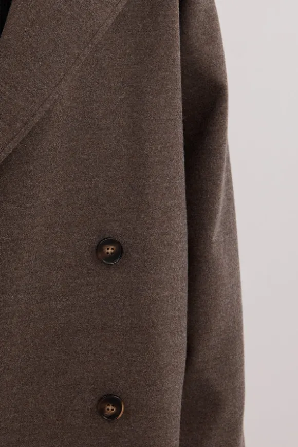YORK COFFEE OVERSIZED WOOL BLEND COAT