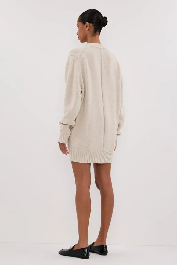 ZOE CHALK LONGLINE CARDIGAN